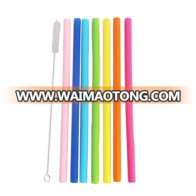 straw Reusable Folding Silicone Drinking Straw With Heat Resistant