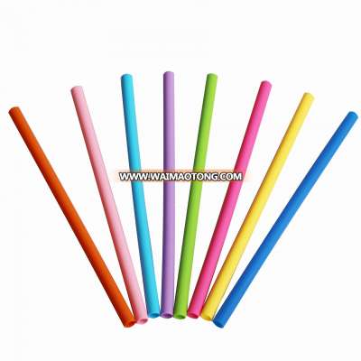 FDA  BPA Free Reusable Silicone Drinking Straws for Smoothie Set of 6 with Brushes